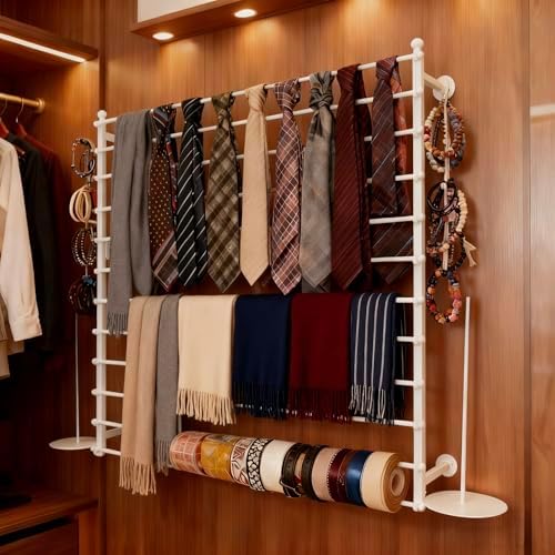 12 Layers Wall Ribbon Organizer Holder Wrapping Paper Thread Scarf Tie Rack - Image 4