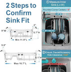 GSlife Small Sink Dish Drying Rack Expandable Stainless Steel, 9" W - Image 2