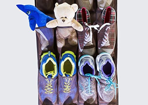 Roomganize Large Over the Door Shoe Organizer for Mens Sneakers (Bison brown) - Image 3