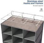 Libeder 30 Section Hanging Shoe Organizer & Storage for Closet,Heather Grey - Image 6