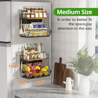 2 Pack Magnetic Shelf for Fridge with Wood Lid, Fruit Potato and Onion Storage Bins, Pantry Organizers and Storage, Strong Magnetic Spice Rack for Refrigerator, Kitchen Counter and Laundry Room - Image 3