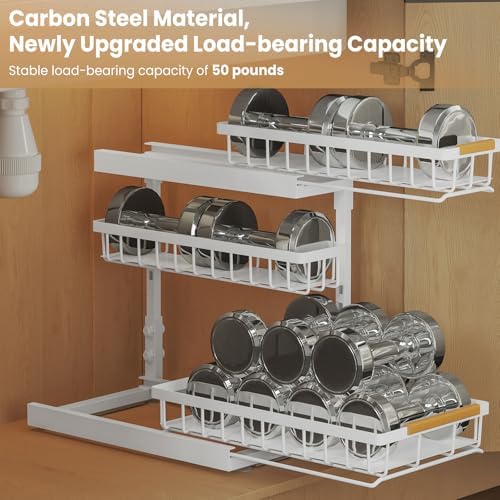 Under Sink Organizer and Storage 1 Pack 3 Tier Kitchen Bathroom Organizers - Image 5