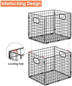 5-Pack Metal Milk Crate for Storage,40qt Stackable Collapsible Storage Bins - Image 6