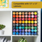 Krafetto 64-Grid Paint Organizer for 2 Oz Bottles, Wall Mount, Black - Image 5