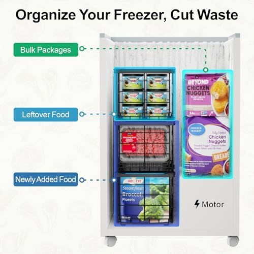 iSPECLE Freezer Organizer Bins - Stackable for 3.5 Cu.ft Freezer, 3 Pack - Image 4