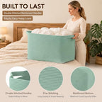 OIASKET 95L Extra Large Blanket Basket, 24" x 16.9" x 14.2" Woven Basket - Image 6