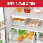 Cooyes 12 PCS Refrigerator Liners, 12" x 24" Non-Slip Fridge Liners Strong Absorbent Washable Non-Adhesive, Refrigerator Shelf Liners and Mats for Shelves, Drawers, Kitchen Cabinets(Gray Slate) - Image 2