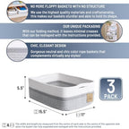 Woven Rope Baskets for Organizing, 3 Pack, 15.5 x 11 x 5.5" Storage Bins - Image 2