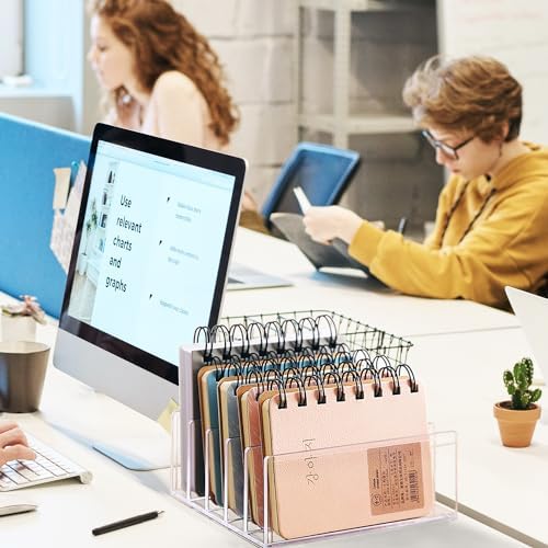 6Pack Acrylic Mail Organizer for Desktop, 5 Slot Clear Mail Sorter - Image 2