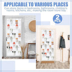 Windyun 2 Pcs 40 Pocket Over the Door Shoe Organizer, White - Image 5