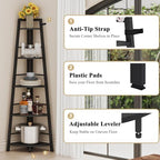 BON AUGURE 5-Tier Corner Shelf, Tall Corner Bookshelf for Living Room - Image 4