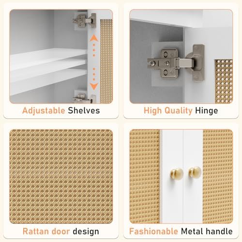 Over Toilet Storage Cabinet with Barn Door & Adjustable Shelves - Image 5