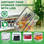 62 Pcs Large Food Storage Containers with Lids Airtight,Total 656OZ(31 Containers &31 Lids), Reusable BPA-Free Plastic Food Container for Kitchen Organization, Leakproof Meal-Prep Containers for Lunch - Image 4