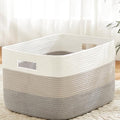 Artfeel Blanket Basket,Rectangle Woven Baskets for Storage,100L Laundry Basket for Decorative Nursery Blanket,Toys,Dirty Clothes and Magazine in Shelves,Baby Room,and Living Room by Artfeel