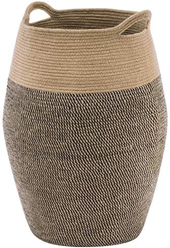 Extra Large Cotton Rope Laundry Hamper Basket, 105L Blanket Basket by YOUDENOVA
