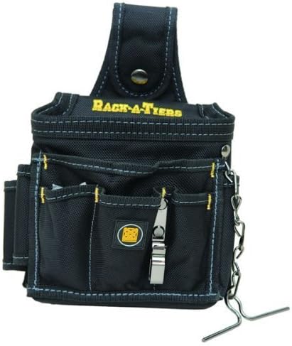 Rack-A-Tiers 43095 Ballistic Nylon Butt Pouch Grande Pocket Tool Holder Black by Rack-A-Tiers