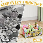Kaiferty Indestructible Dog Toy basket, Medium Toy Box for Dogs,Pet Toy Bin Dog Metal Basket for Toys, Toy Storage Organizer, Toy Box for Living Room Area (Gold) - Image 5