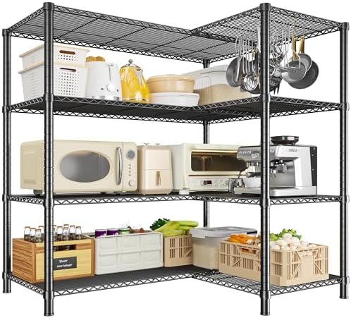 Romorgniz 52.4" W Storage Shelves, 1120LBS Heavy-Duty&L-Shaped for Kitchen by Romorgniz