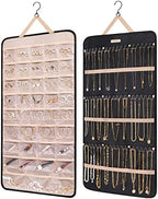 BAGSMART Hanging Jewelry Organizer Necklace/Earring/Ring 2-Sided XL Black by BAGSMART