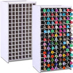 Sunnychicc 2 Pack Marker Storage Organizer, 240 Slots Total Art Supply Holder for Desk, Marker Rack with Removable Dividers for Colored Pencils & Paint Brushes (13 x 6.6 x 5.3 Inch) by Sunnychicc