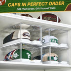 Vtopmart 2 Pack Stackable Baseball Caps Organizer, Each Holds 12 hats - Image 5