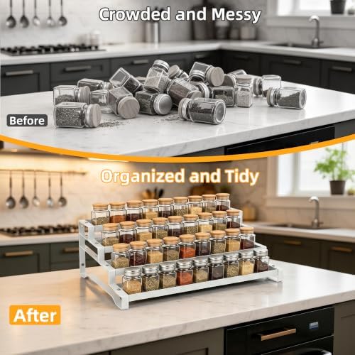 Spice Rack Organizer for Cabinet, 13-21.5" Expandable Spicy Shelf - Image 4
