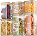 D2scrma 22oz/37oz/50oz Square Glass Storage Containers with Lids 6-Pack by Delicatedtoservicecustomer