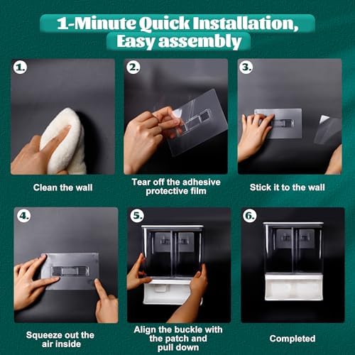 105 OZ Wall Mounted Laundry Detergent Dispenser with Nail - Image 5