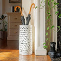 Red Lantern 20" Bamboo Lattice White Porcelain Umbrella Stand by RedLantern