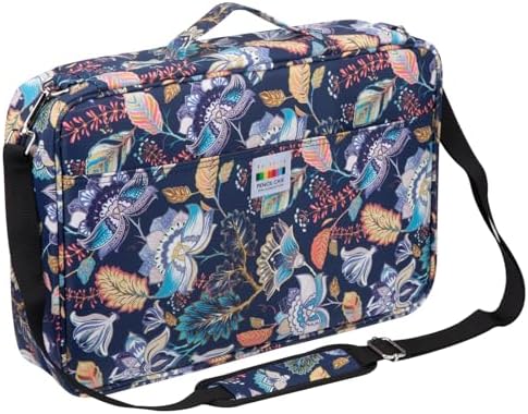 YOUSHARES Big Capacity Colored Pencil Case - 480 Slots large Pen Case Organizer with Multilayer Holder for Prismacolor Colored Pencils & Gel Pen (Retro Flower) by YOUSHARES