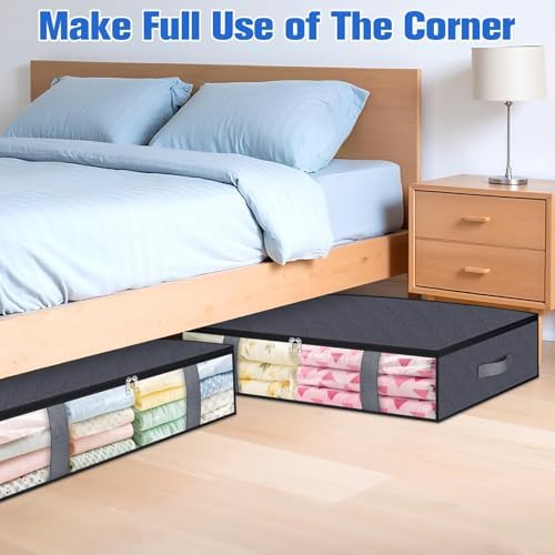 TasticTotes 8 Pack Under Bed Storage Containers, 75L Blanket Storage Bags - Image 7