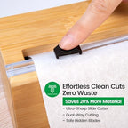 Libreshine Bamboo 15 Inch Parchment Paper Dispenser with Slide Cutter - Image 3