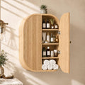 Bathroom Arched Wall Storage Cabinet 4-Tier, Natural by Unknown