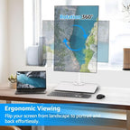 MOUNTUP Monitor Stand for Desk, Freestanding Monitor Mount Fits 13-32 inch Screen up to 19.8 lbs, Screen Stand with Swivel, Height, Rotation Adjustment, VESA Mount 100 x 100mm, 75 x 75mm - Image 5