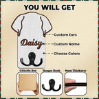 Personalized Dog Leash Holder, Custom Dog Ear Harness Wall Hanger Organizer with Name, Decorative Hooks for Leashes, Keys, Collars, Leash Rack Wall Mount for Entryway, Hallway, Gift for Pet Lovers - Image 7