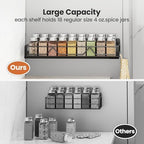 16.9 Inch Large Capacity Magnetic Spice Rack for Refrigerator Black, 6 Pack - Image 5