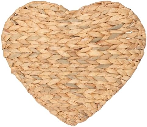 Boston International Heart-Shaped Water Hyacinth Baskets — Decorative Storage Trays — Set for Tabletop or Entryway Display, 2 Sizes, Hearts - Image 4