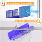 DTUQYX Magnetic Spice Rack for Refrigerator, 4 Pack 100% Metal Strong Magnet Fridge Shelves, Space Saving Spice Organizer, No Drilling Home Kitchen Laundry Room Storage Organization, Purple Blue - Image 4