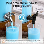 Glass Laundry Detergent Dispenser with Holder,1.1 Gallon Laundry Liquid Dispensers with Stainless-Steel Tap,Large Glass Fabric Softener Containers with Stand for Laundry Room Organization - Image 4