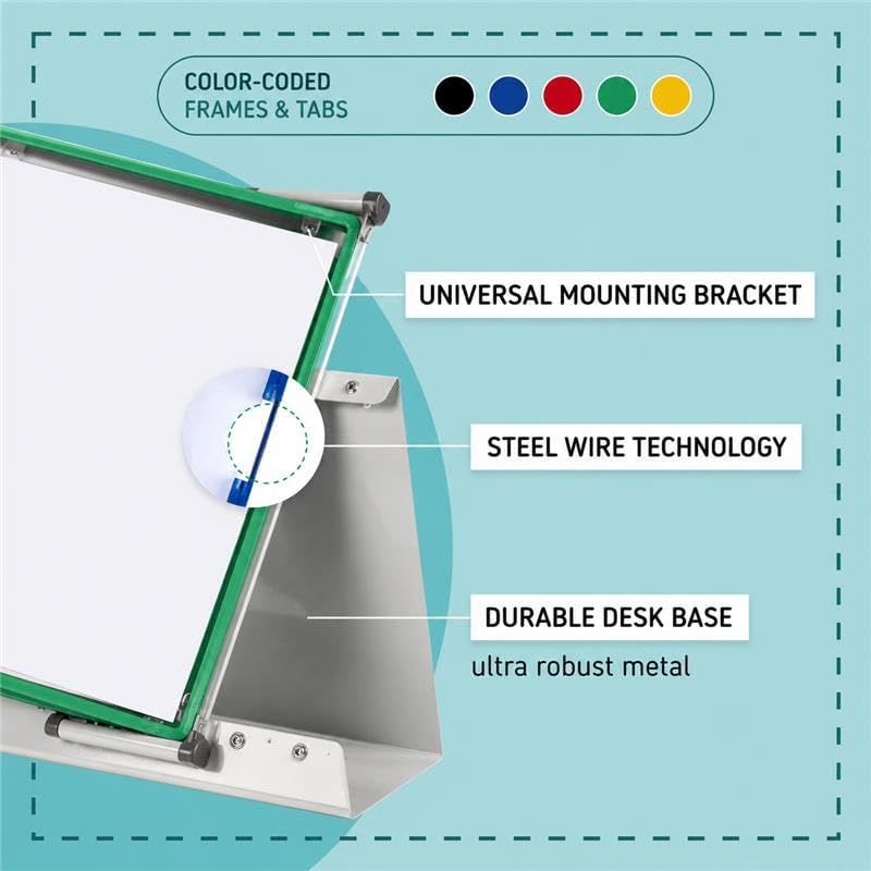 Tarifold Desktop Reference Display System, 10 Pockets, Expandable, Green - Image 3
