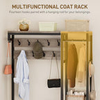 RALGEND Hall Tree with Bench and Shoe Storage, Shoe Rack with Coat Rack - Image 6