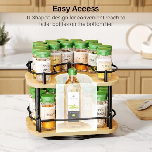 SNTD Spice Organization for Cabinet, Lazy Susan Spice Rack, 10 in - Image 5