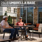 US Weight 26lb Outdoor Umbrella Base - Use with Patio Table - Bronze - Image 5