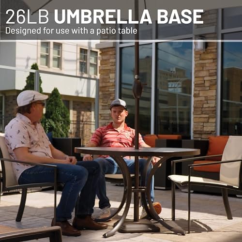 US Weight 26lb Outdoor Umbrella Base - Use with Patio Table - Bronze - Image 5