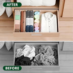 Clear Drawer Dividers Organizers, Adjustable Expandable Drawer Divider Organizer for Clothes, Dresser, Kitchen & Office Drawers, Acrylic Drawer Separators for Bedroom Storage, 4-Pack, Clear Plastic - Image 6