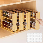 Jolitac Bamboo Pull Out Spice Rack for Cabinet, Slide Out Drawers by Jolitac