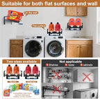 Laundry Detergent Holder Stand with Drip Tray, Laundry Soap Holder Liquid Detergent Riser Organizer for Laundry Room (Extra Large-Black) - Image 4