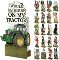 British Fun Toilet Roll Storage & Kitchen Towel Holder Wooden Stand | Green Tractor Gift | Novelty Kitchen & Bathroom Decor & Accessories | A Great Gift Idea for Young Farmers and Tractor Enthusiasts by Looprints