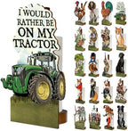 British Fun Toilet Roll Storage & Kitchen Towel Holder Wooden Stand | Green Tractor Gift | Novelty Kitchen & Bathroom Decor & Accessories | A Great Gift Idea for Young Farmers and Tractor Enthusiasts by Looprints