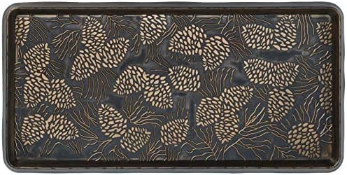 HF by LT Pine Cone Rubber Boot Tray, 32 x 16 inches, One-Piece Seamless Construction, Durable Vulcanized Rubber, Year Round Use Indoors or Outdoors, Copper by HFbyLT